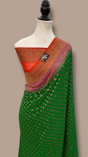 Khaddi Georgette Handloom Banarasi Saree - The Handlooms