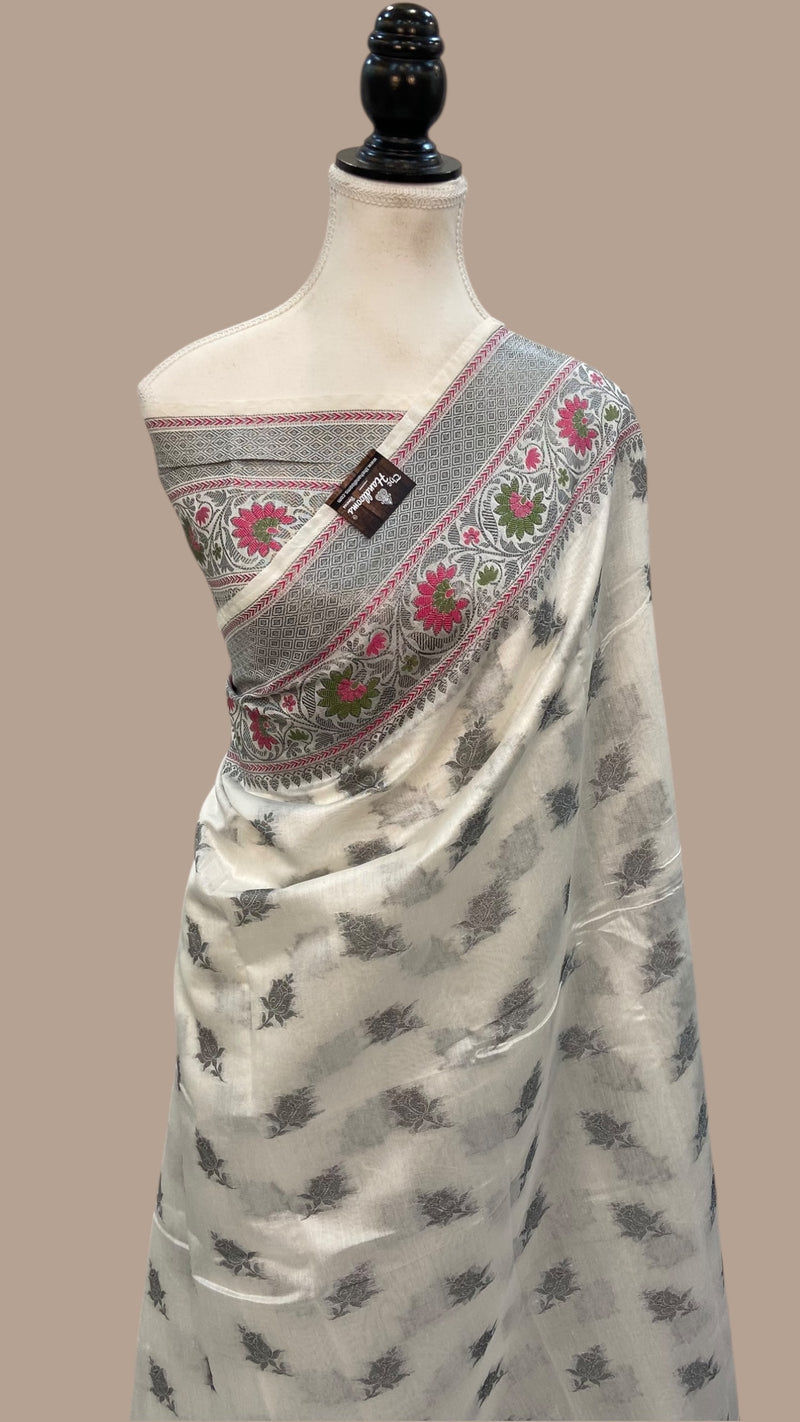Pure Chanderi Handloom Banarasi Saree - The Handlooms