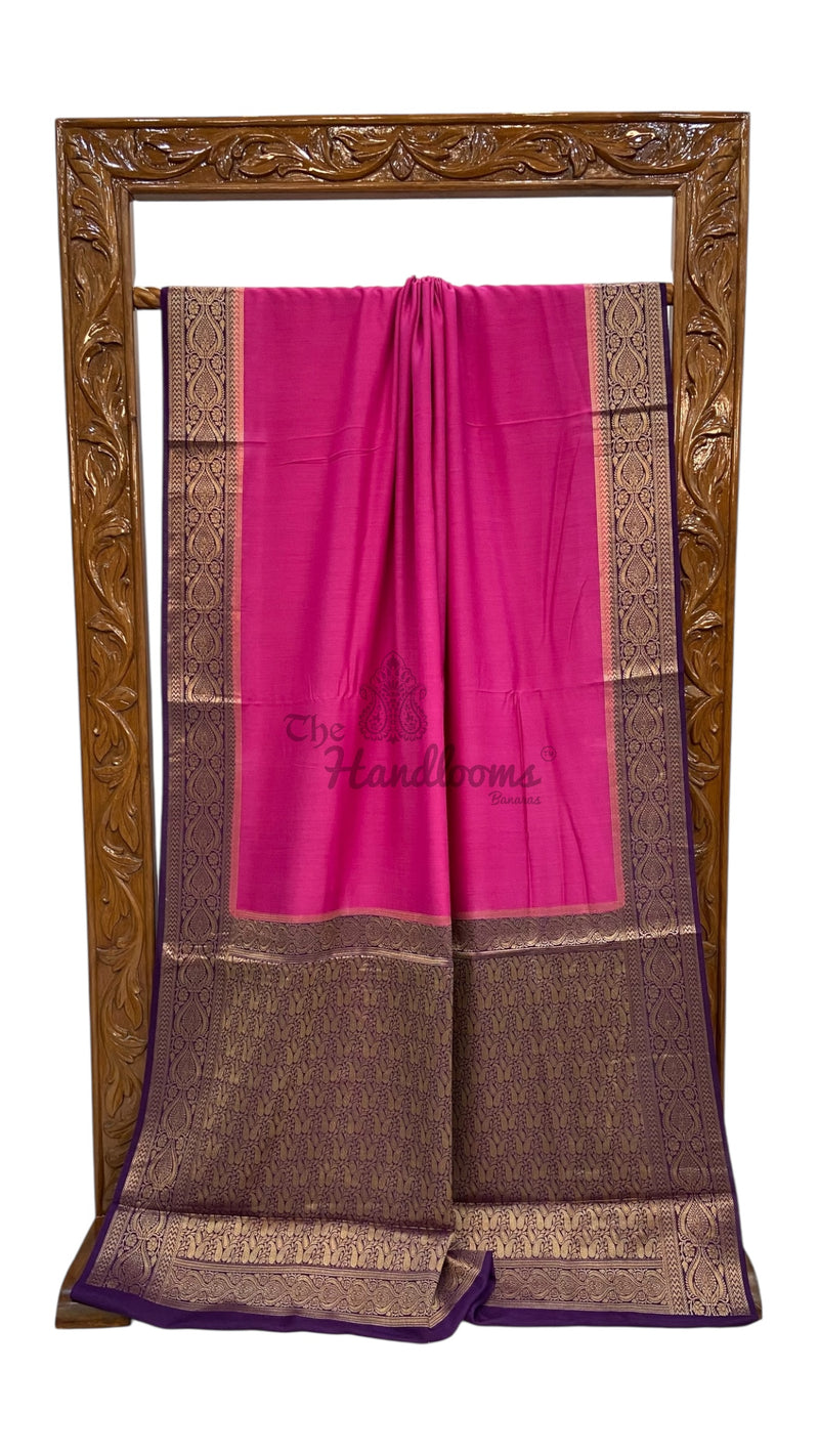 Moonga Georgette Handloom Banarasi Saree - The Handlooms