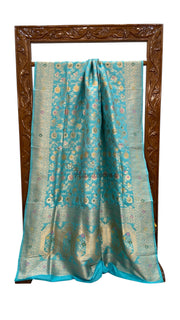 Pure Katan Silk Banarasi Handloom Saree - All over Jaal work With Meenakari - The Handlooms