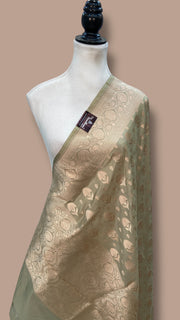 Pure Katan Silk Handloom Banarasi Dupatta - The Handlooms
