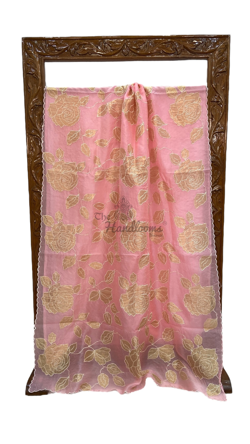 Pure Organza Handloom Banarasi Saree - Handwork - The Handlooms
