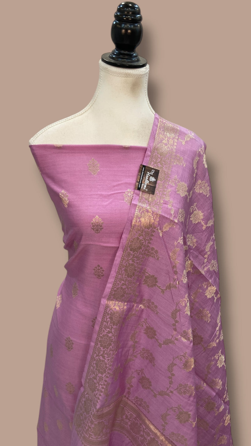 Pure Chiniya Silk Handlooms Banarasi Dress material - The Handlooms
