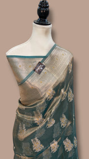 Pure Kora Tissue Handloom Banarasi Saree - The Handlooms