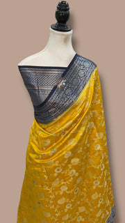 Pure Chiniya Silk Handloom Banarasi Saree - The Handlooms
