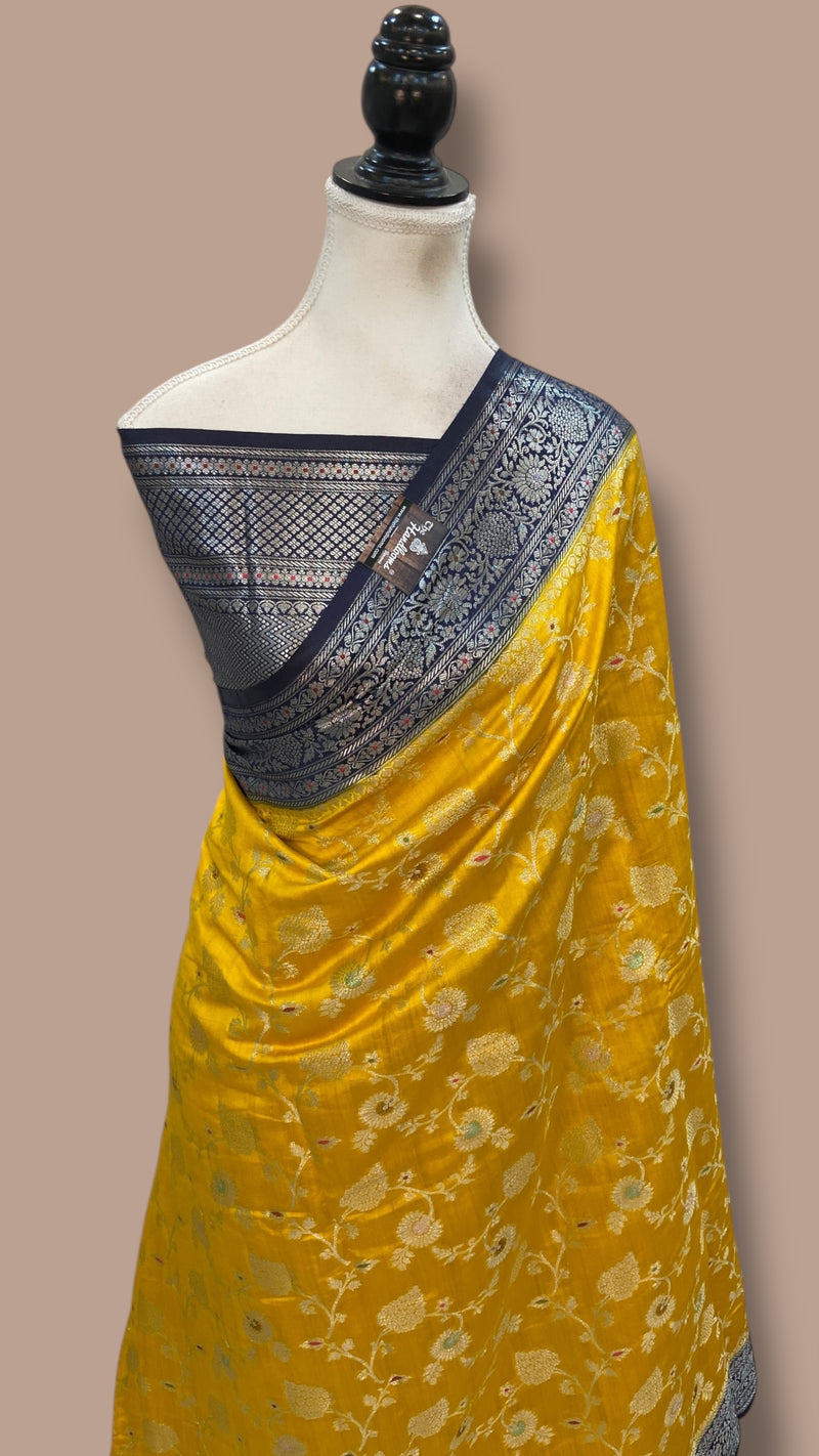 Pure Chiniya Silk Handloom Banarasi Saree - The Handlooms