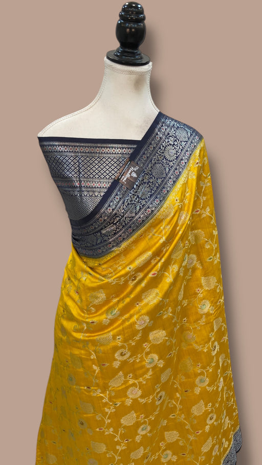 Pure Chiniya Silk Handloom Banarasi Saree - The Handlooms