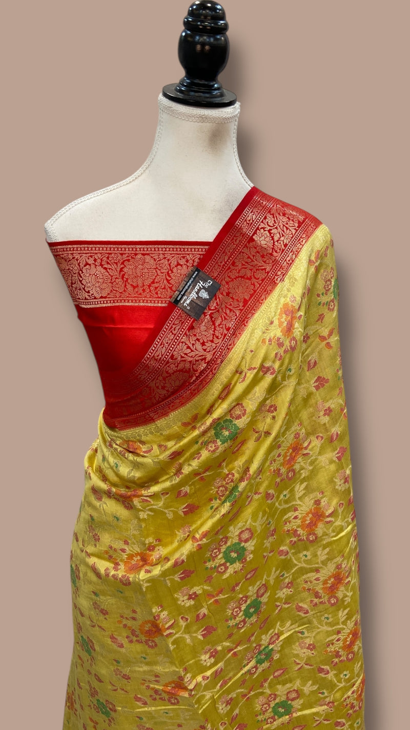 Pure Chiniya Silk Handloom Banarasi Saree - The Handlooms