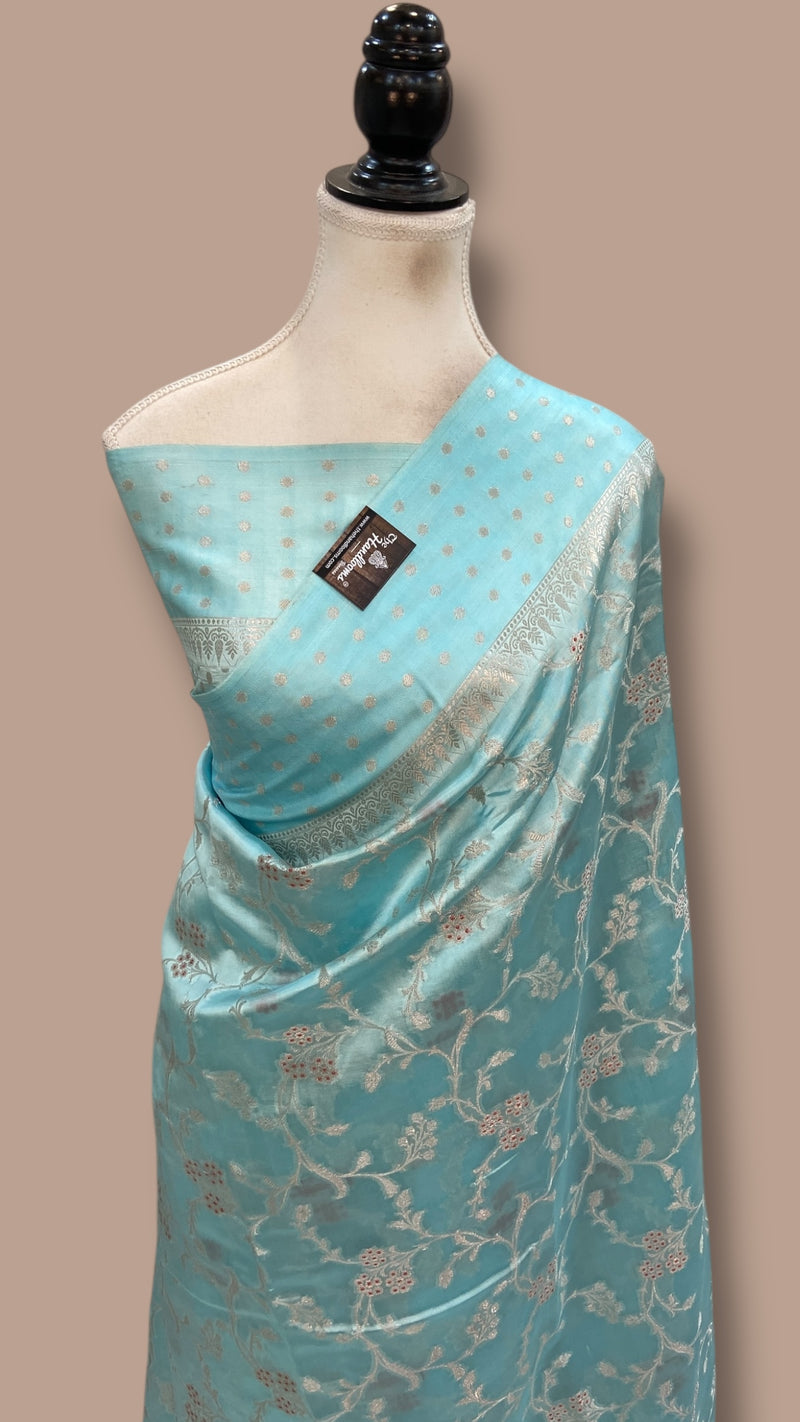 Pure Mango Silk Banarasi Handlokom Saree