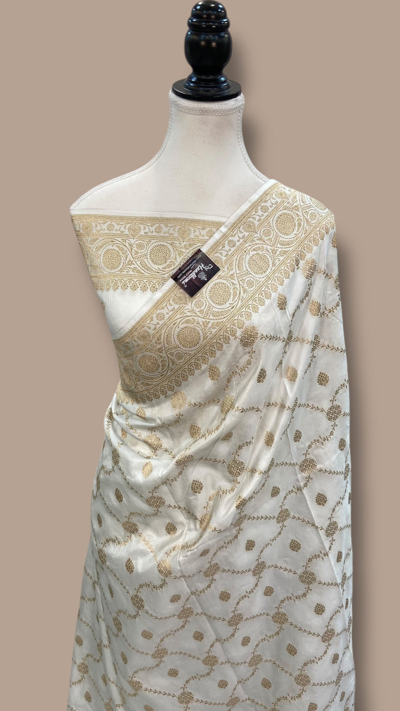 Pure Mushroo Silk Handloom Banarasi Saree - The Handlooms
