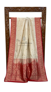 Pure Katan Silk Banarasi Handloom Saree - All over Kadua motifs - The Handlooms