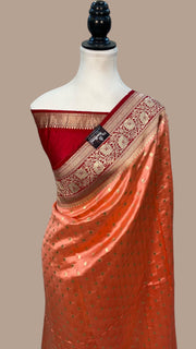 Pure Dupion Silk Banarasi Handloom Saree - The Handlooms