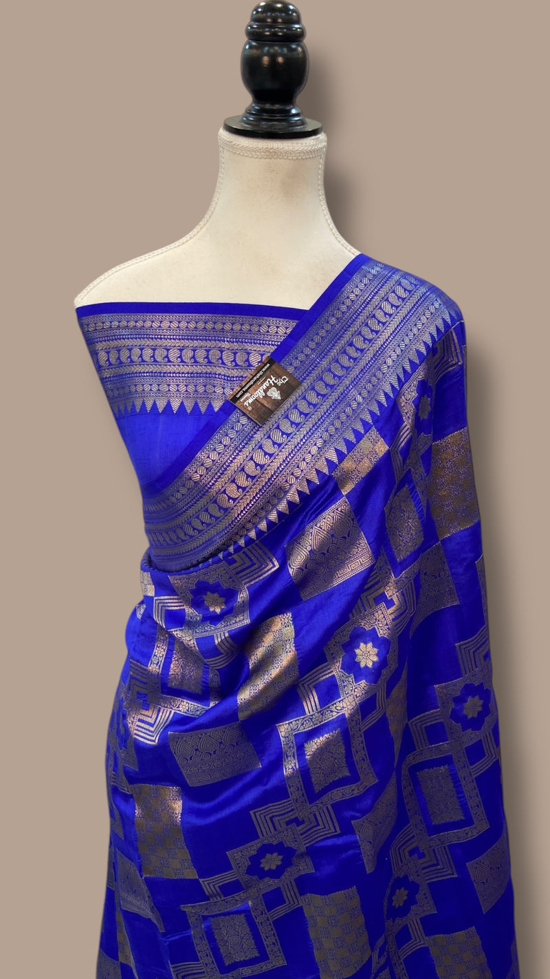 Pure Chiniya Silk Khaddi Handloom Banarasi Saree - The Handlooms