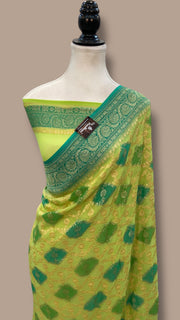Khaddi Georgette Handloom Banarasi Saree - The Handlooms