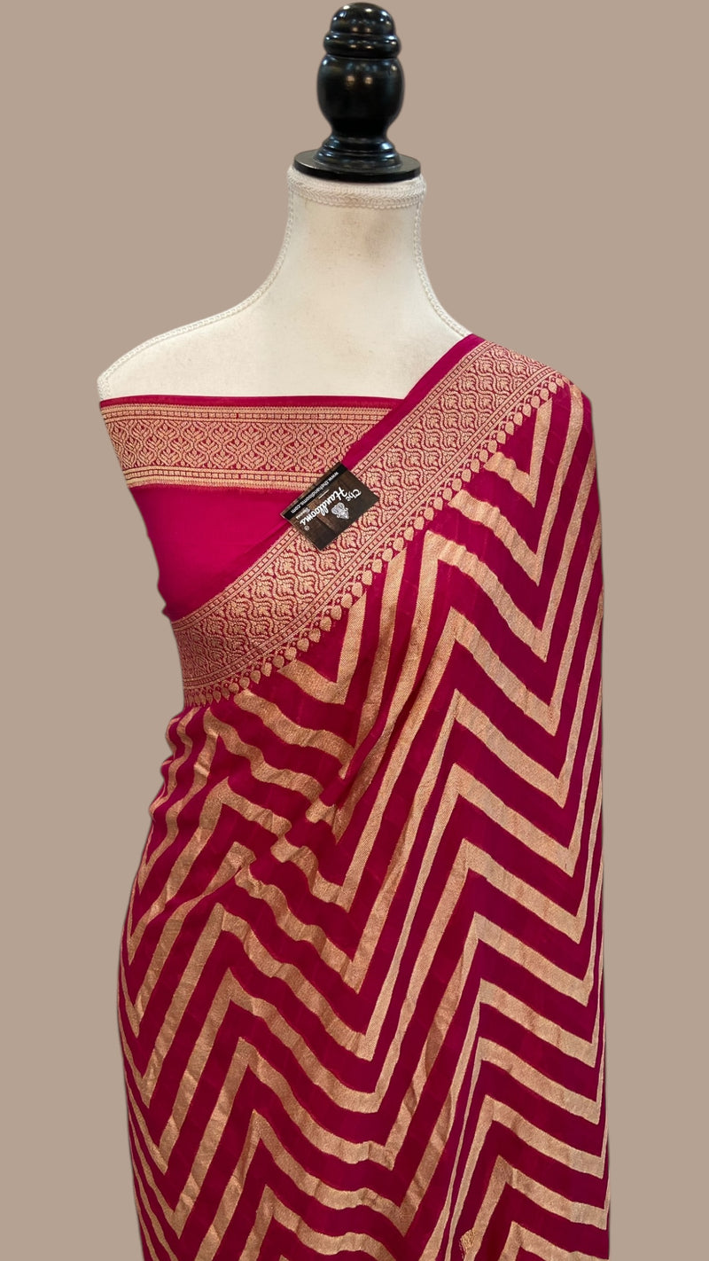 Pure Chiffon Khaddi Banarasi Saree - The Handlooms