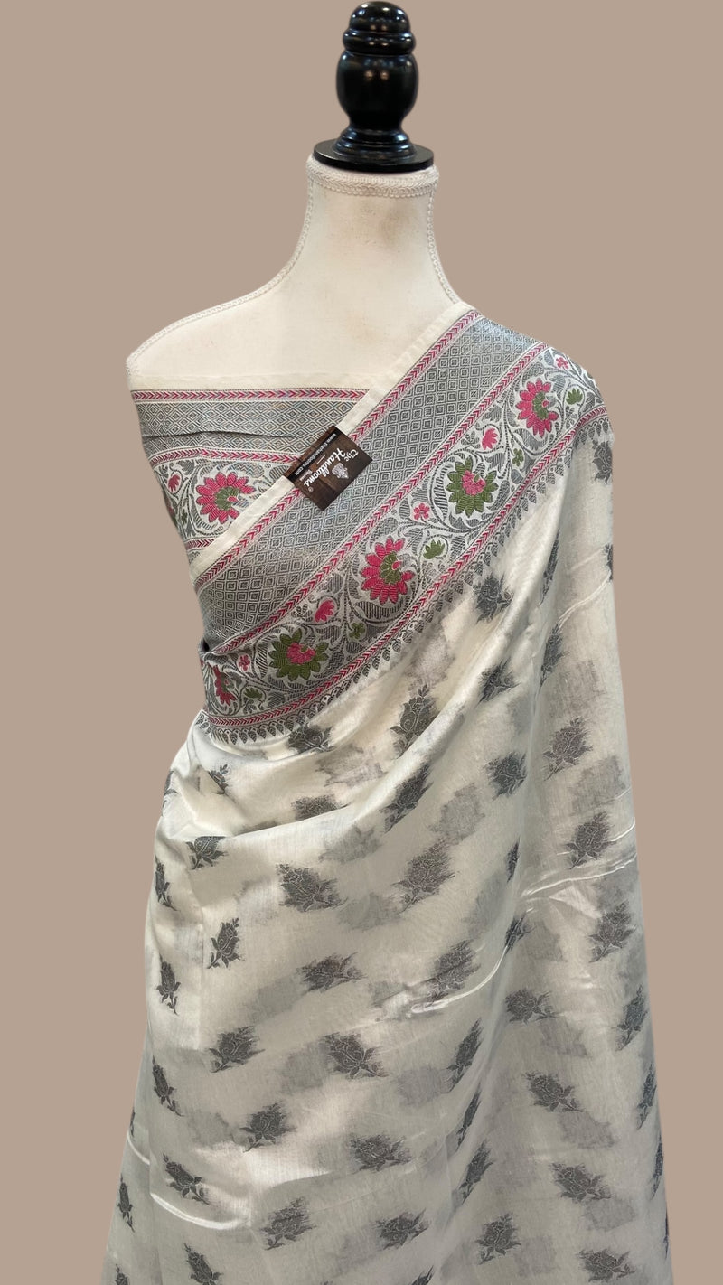 Pure Chanderi Handloom Banarasi Saree - The Handlooms