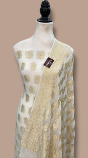 Khaddi Georgette Banarasi Dress material Water Zari - The Handlooms