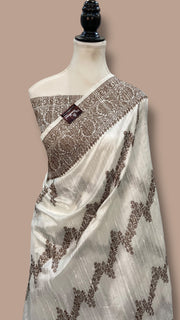 Pure Tussar Silk Handloom Banarasi Saree - The Handlooms