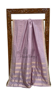 Pure Katan Silk Banarasi Handloom Saree - All Over Kadua Motifs - The Handlooms