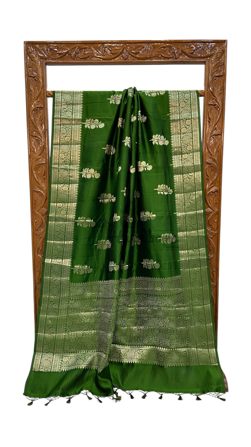 Pure Mango Silk Banarasi Handloom Saree - The Handlooms