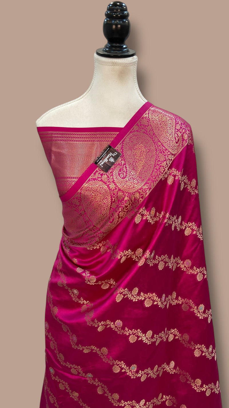 Pure Mango Silk Banarasi Handloom Saree - The Handlooms