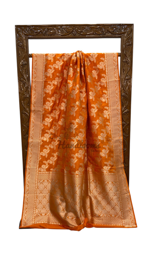 Pure Katan Silk Banarasi Handloom Saree - All over Jaal work - The Handlooms