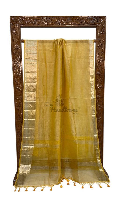 Pure Kora Tissue Crush Handloom Banarasi Saree - The Handlooms
