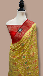 Pure Chiniya Silk Handloom Banarasi Saree - The Handlooms