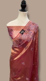 Pure Tissue Handloom Banarasi Saree With Chikankari - The Handlooms