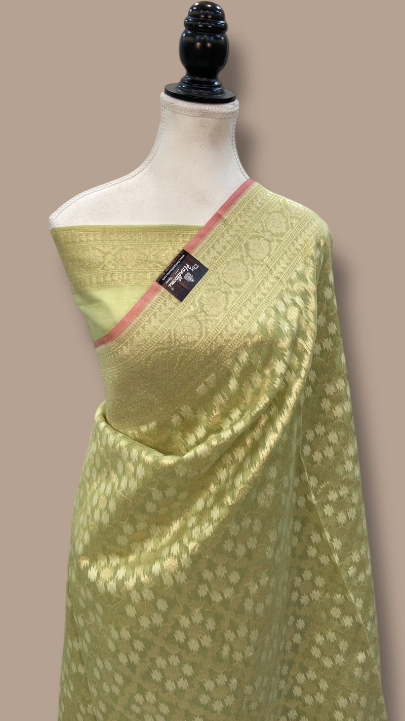 Pure Cotton Tissue Banarasi Handloom Saree - The Handlooms