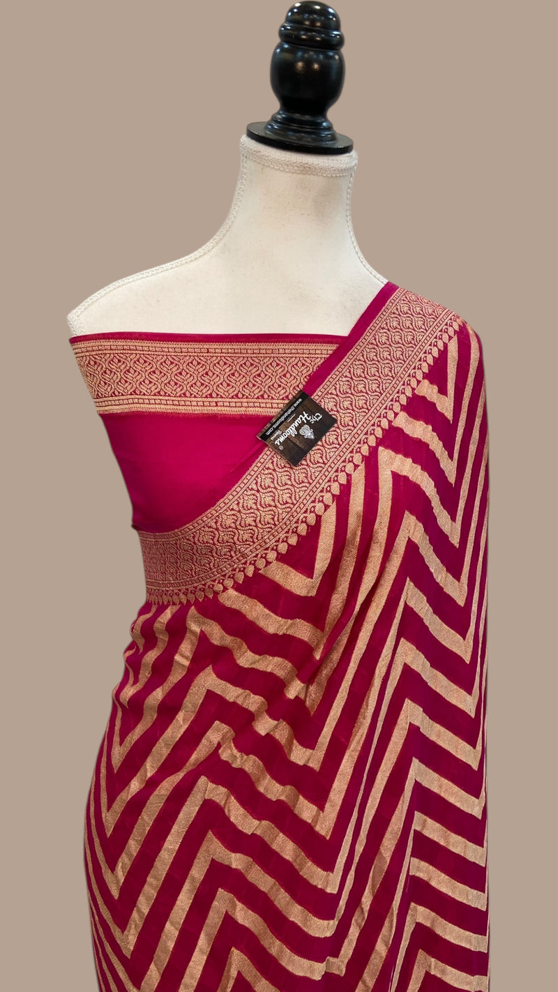 Pure Chiffon Khaddi Banarasi Saree - The Handlooms