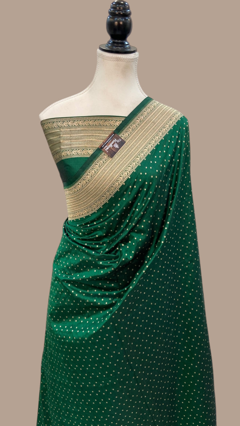 Pure Katan Silk Banarasi Handloom Saree - All over jaal work - The Handlooms