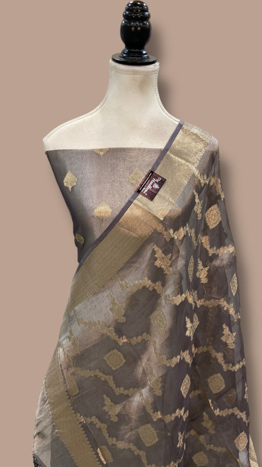 Pure Kora Tissue Handloom Banarasi Dress material - The Handlooms