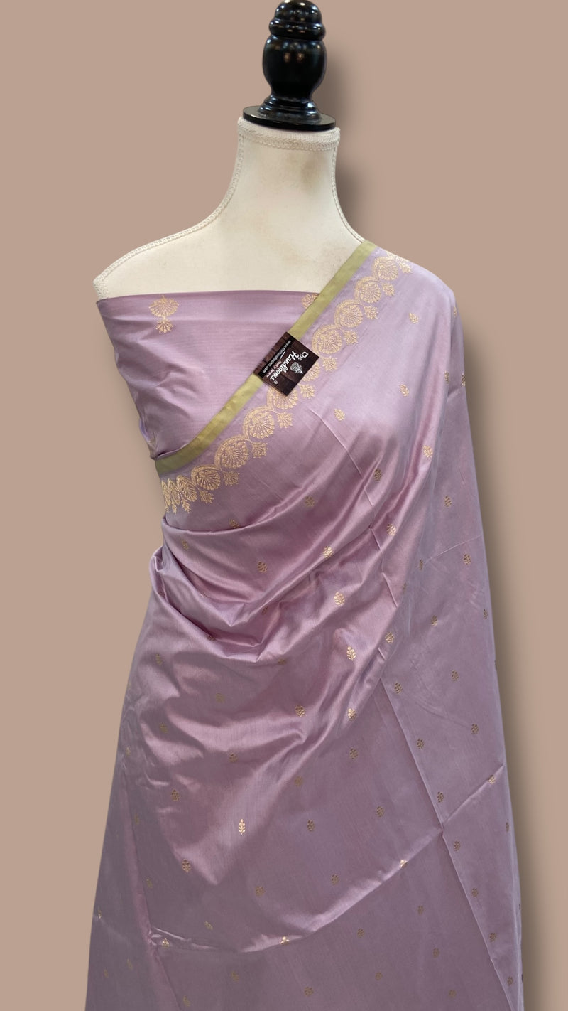 Pure Katan Silk Banarasi Handloom Saree - All Over Kadua Motifs - The Handlooms