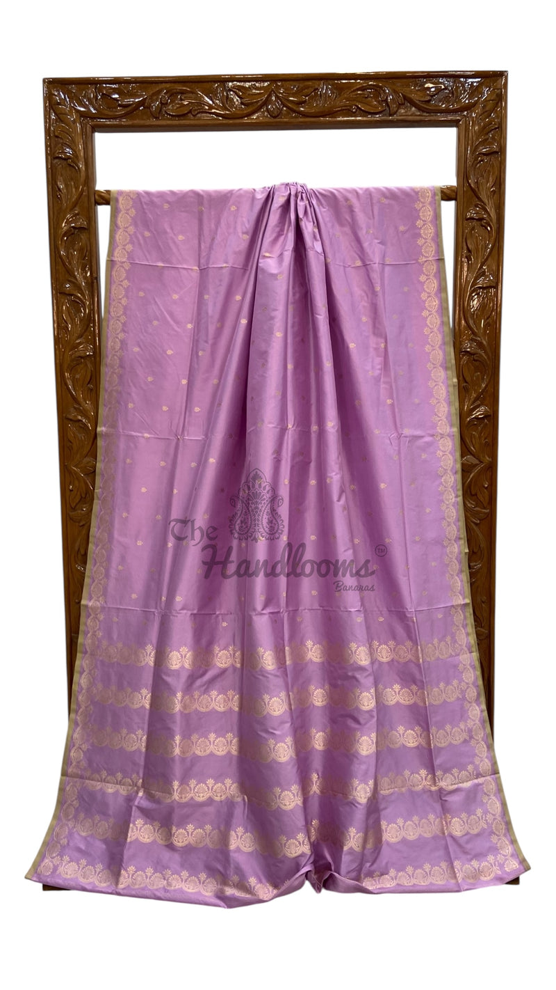 Pure Katan Silk Banarasi Handloom Saree - All Over Kadua Motifs - The Handlooms