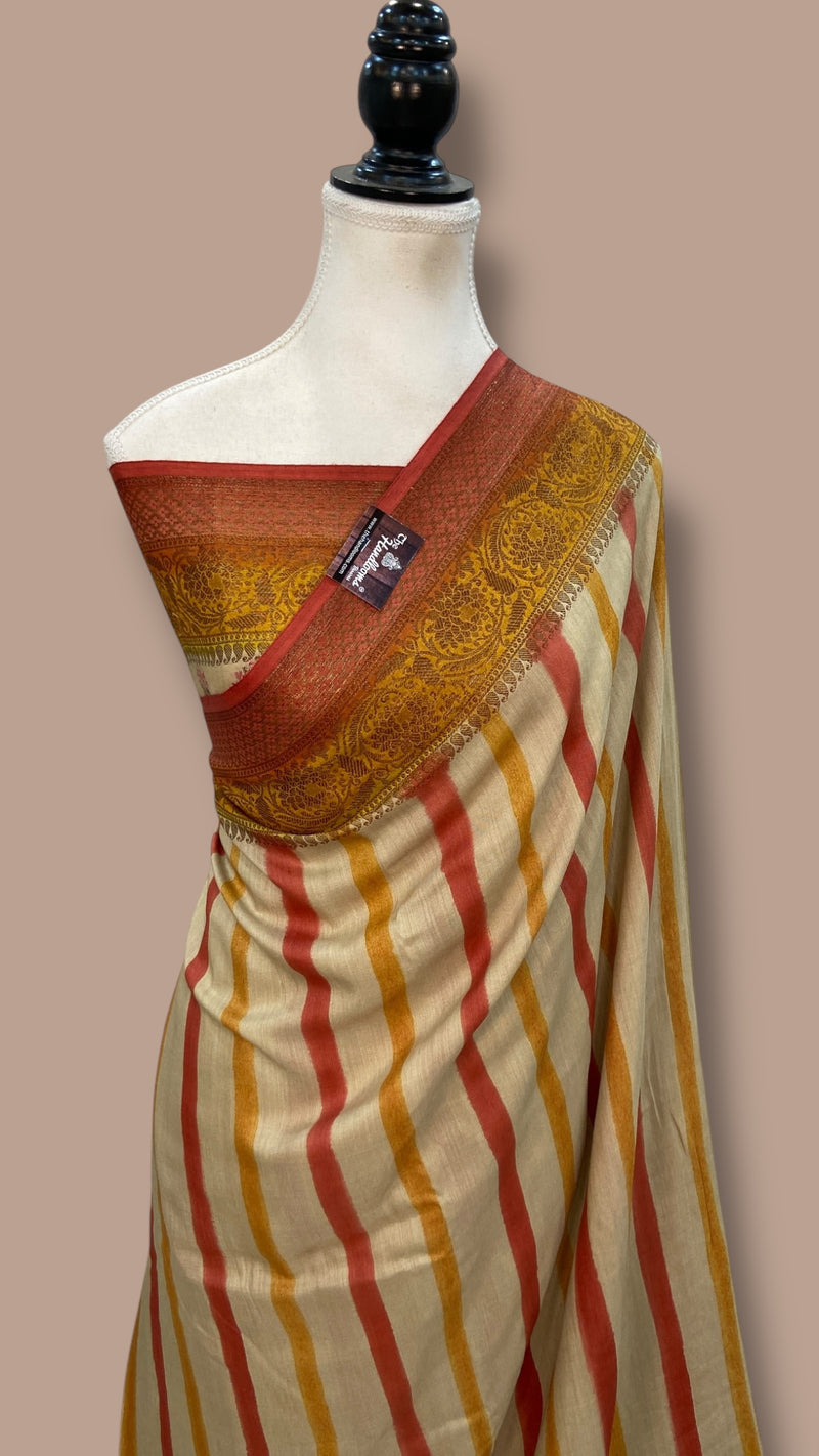 Pure Moonga Silk Handloom Banarasi Saree - The Handlooms