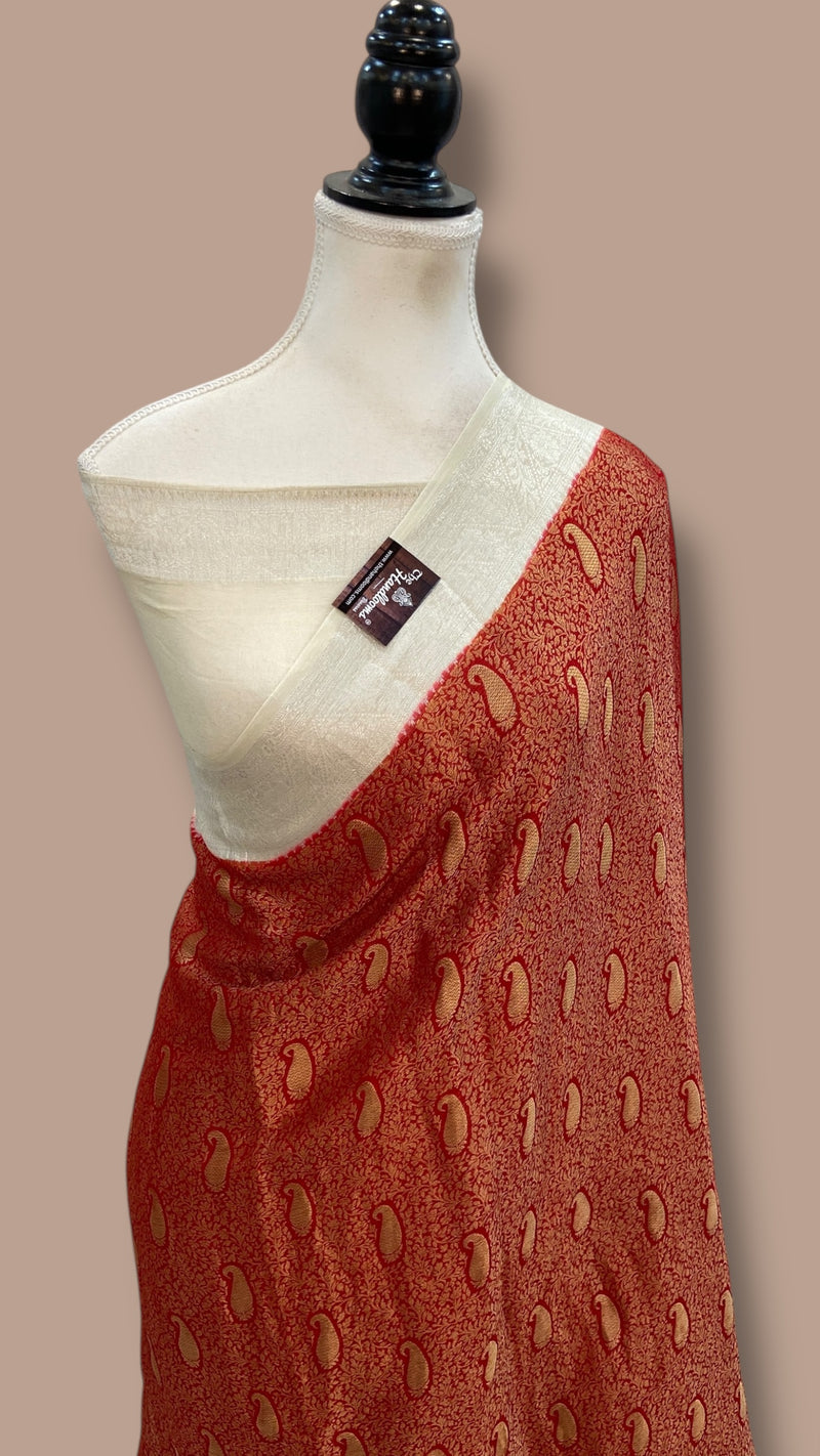 Pure Chiffon Khaddi Banarasi Saree - The Handlooms