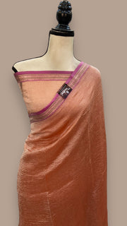 Pure Kora Tissue Crush Handloom Banarasi Saree - The Handlooms