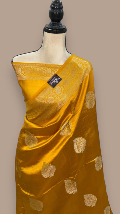 Pure Mango Silk Banarasi Handloom Saree