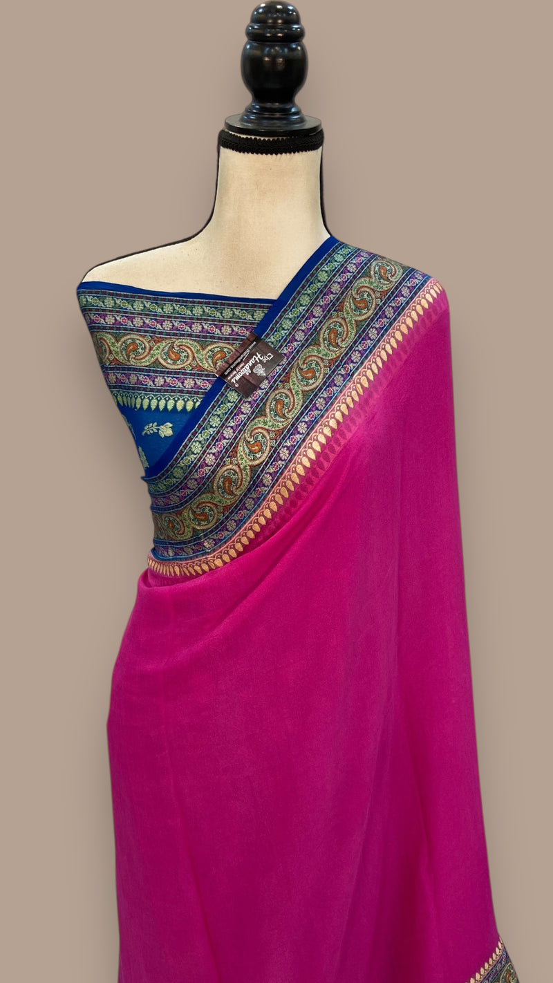 Pure Chiffon Khaddi Banarasi Saree - The Handlooms