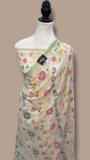 Pure Cotton Jamdani Handloom Banarasi Saree - The Handlooms