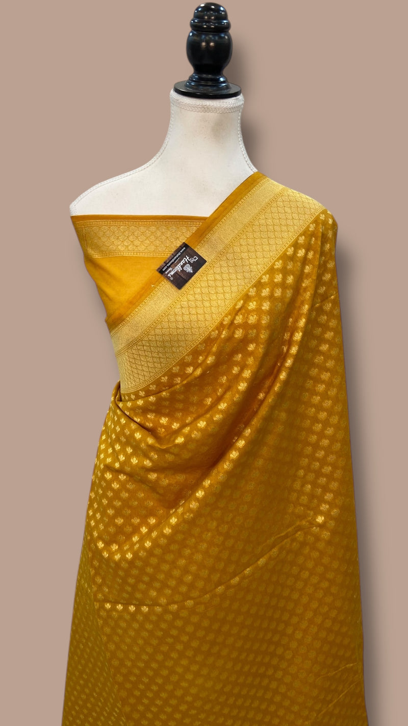 Italian Moonga Silk Handloom Banarasi Saree - The Handlooms