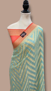 Pure Chiffon Khaddi Banarasi Saree - The Handlooms