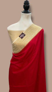 Moonga Georgette Handloom Banarasi Saree - The Handlooms