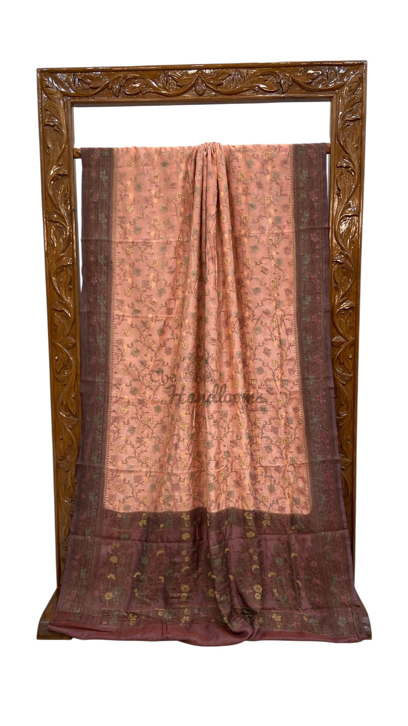 Pure Butter Crepe Banarasi Saree - The Handlooms