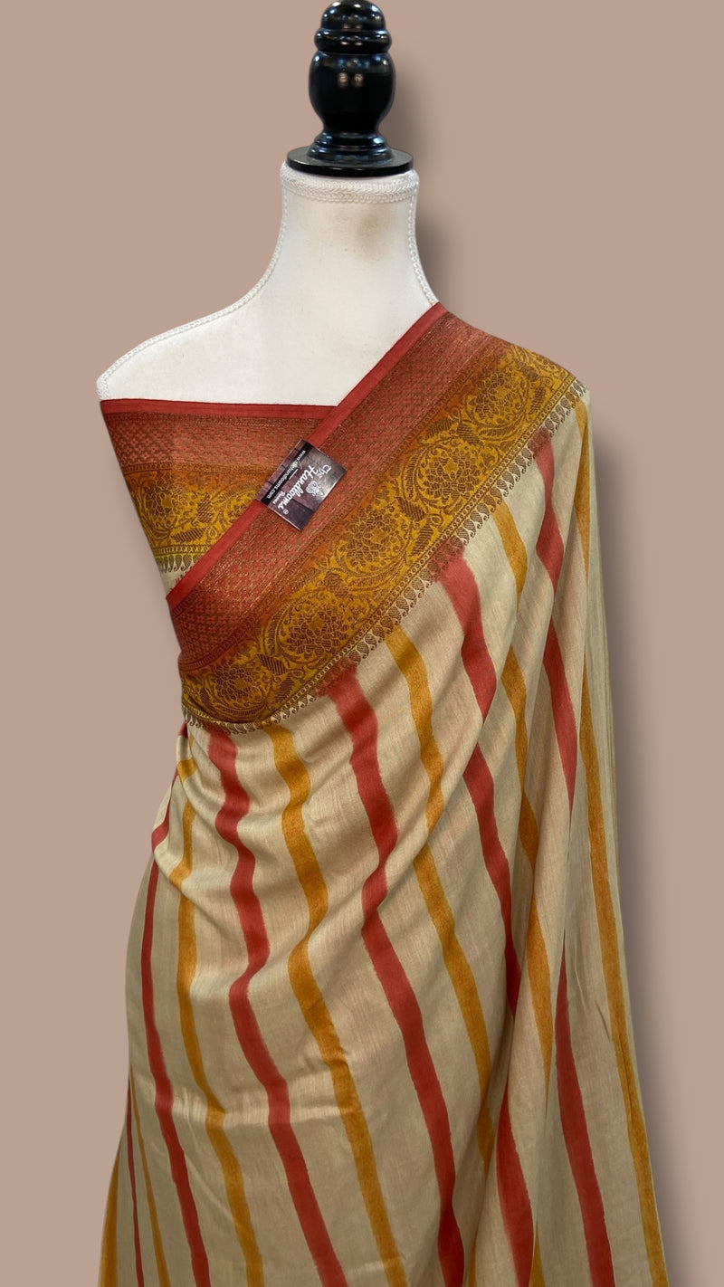 Pure Moonga Silk Handloom Banarasi Saree - The Handlooms