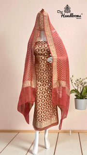 Tissue Khaddi Georgette Banarasi Dress material - The Handlooms