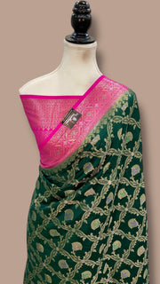 Pure Chiniya Silk Handloom Banarasi Saree - The Handlooms