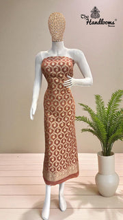 Tissue Khaddi Georgette Banarasi Dress material - The Handlooms