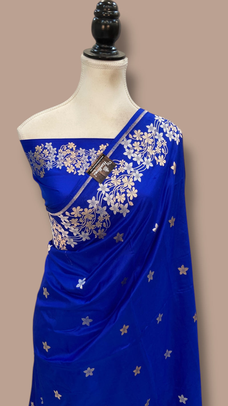 Pure Katan Silk Banarasi Handloom Saree - All Over Kadua Motifs